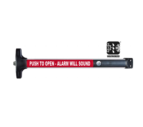 Show details for Detex V40 EB W CD, Battery Powered Alarmed Weatherized Rim Exit Device Detex V40 EB W CD